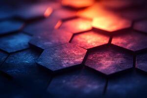 Abstract Geometric Hexagon Pattern with Vibrant Colors for Modern Design Concepts photo