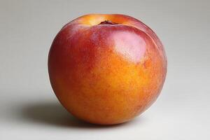 Fresh Nectarine on White Background for Food and Nutrition Themes photo