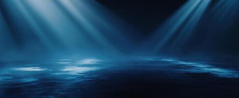 The captivating blue lighting creating an atmosphere of drama and intrigue. photo