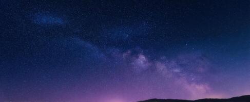 The Stunning Milky Way Above a Tranquil Landscape at Night photo