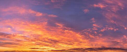 The Vibrant Sunset Casting Colors Across the Evening Sky photo
