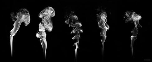 The Elegant Dance of Smoke Captured in Multiple Forms photo