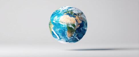 The Earth Floating in Space Showcasing Its Natural Beauty and Diversity photo