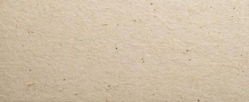 The textured beige paper background with natural fibers and rustic charm. photo