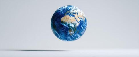 The Floating Earth Against a Minimalistic Background for Stunning Visual Impact photo