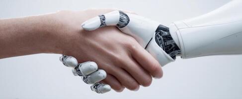 The Human and Robot Handshaking in a Futuristic Collaboration Scenario photo