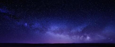 The breathtaking view of a starry night sky filled with galaxies and cosmic beauty. photo