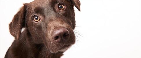 The adorable brown dog with curious eyes and a playful expression. photo