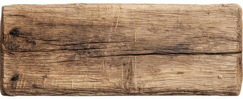 The rustic wooden log with textured surface for artistic backgrounds. photo