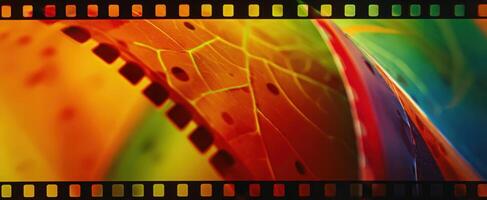 The Vibrant Colors of Autumn Leaves in Abstract Composition photo