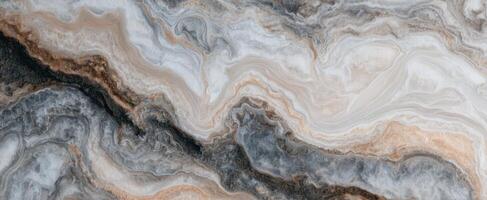 The flowing marble texture in soothing neutral tones and elegant patterns. photo