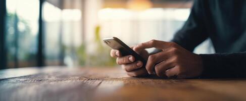 The smartphone being used in a cozy indoor setting. photo