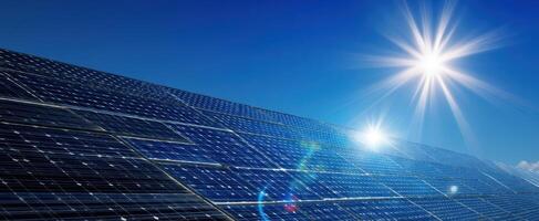 The innovative solar panels harnessing sunlight for a sustainable future photo