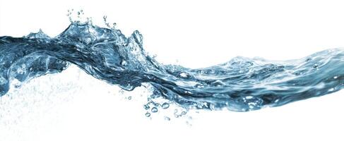 The fluid motion of water creating dynamic shapes and splashes. photo