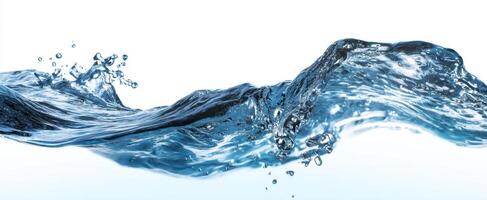 The mesmerizing movement of water with splashes and ripples in pure form. photo
