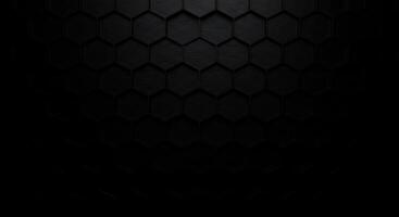 Black background with hexagonal shapes on it photo
