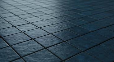 Blue tile floor with a reflection of the light photo