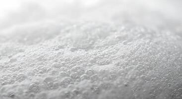 A close up of a white substance with bubbles photo