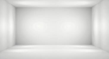 Empty white room with light and a spotlight photo