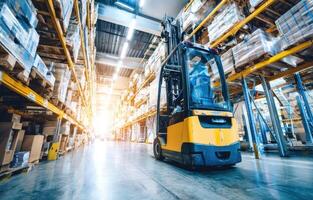 Warehouse Operations Management Efficient Inventory Control and Forklift Optimization Distribution Network Success photo