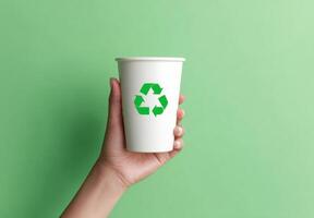 Recycling Single Use Paper Cup A Step Towards Sustainable Environment Practices Awareness photo