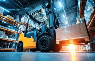 Optimizing Supply Chain Processes Streamlining Warehouse Forklift Operations Logistics and Inventory Management photo