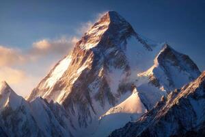 Majestic Mountain Peaks A Journey To The Snow Capped Summit Landscape Exploration photo