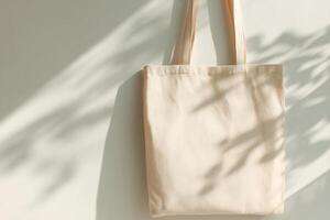 Eco-Friendly Reusable Tote Bag Shopping Canvas Grocery Handbag Plain Long Handle photo