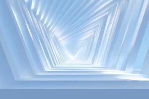 The Geometric Triangle Path in the Corridor Leads to The Light Future photo
