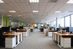 Open Space Office for Coworking Concept Collaborative Workspace Business Design Office Space photo