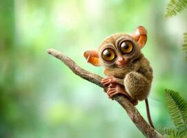 The Cute Tarsier Portrait Image Capture High Resolution Close Up Photography Shot photo