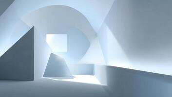 A Captivating Display of Light and Shadow Geometry in an Abstract Space photo