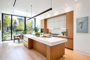 Designing Modern Kitchen with Neutral Palette Wooden Accents and Natural Lighting Ideas photo