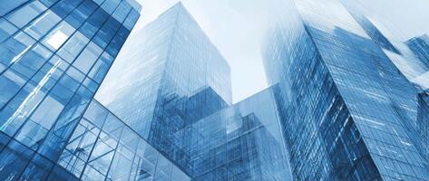 The City Raining a Blue Architectural Point of View photo