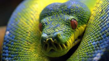 Emerald Tree Boa A Captivating Creature of the Rainforest photo