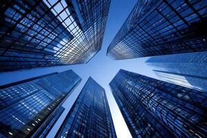 Skyscrapers Reach for the Sky in an Urban Landscape photo