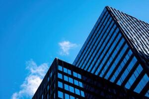 Modern Architecture and Clear Blue Sky in the City Center photo