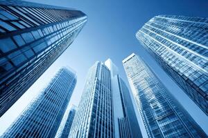 Skyward Gaze The Majesty of Modern Architecture and Urban Development photo
