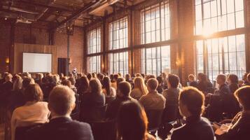 An Overview Of A Large Group Of People Attending An Event photo