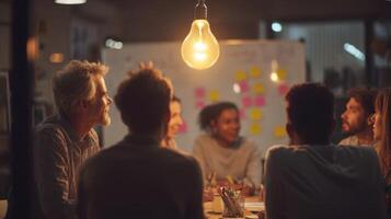 Team Work Brings New Ideas to Life in a Bright Office Space photo