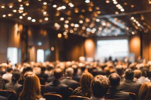 Large Crowd Attending Business Conference for Leadership Insights and Networking Event photo