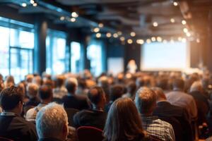 Engaging Seminar Attendees Professionals Networking Education And Future Learning Knowledge Sharing Community photo