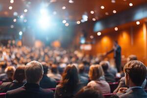 Gathering of a Large Group of People in an Auditorium Setting photo