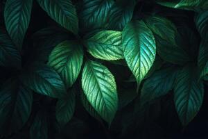 Green Leaves Texture Background Image Revealing A Healthy and Lush Atmosphere photo