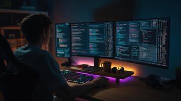 The Young Coder Immersed in the Complex World of Programming Languages and Software photo