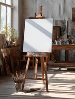 The Artist's Blank Canvas Awaiting Inspiration A Creative Studio Space photo