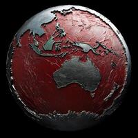 Artistic representation of earth globe with australia and southeast asia visible photo