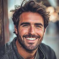 A man with a beard and a smile photo