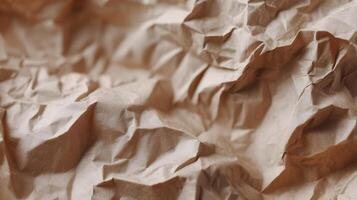 Subtle light plays across a landscape of brown crumpled paper creating an intriguing textural background photo