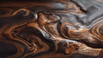 Abstract bronze and gray flowing pattern resembling aged wood creating a unique background texture photo